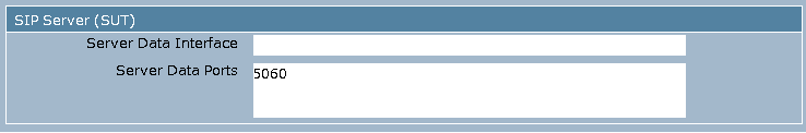 SIP Server (SUT) Configuration